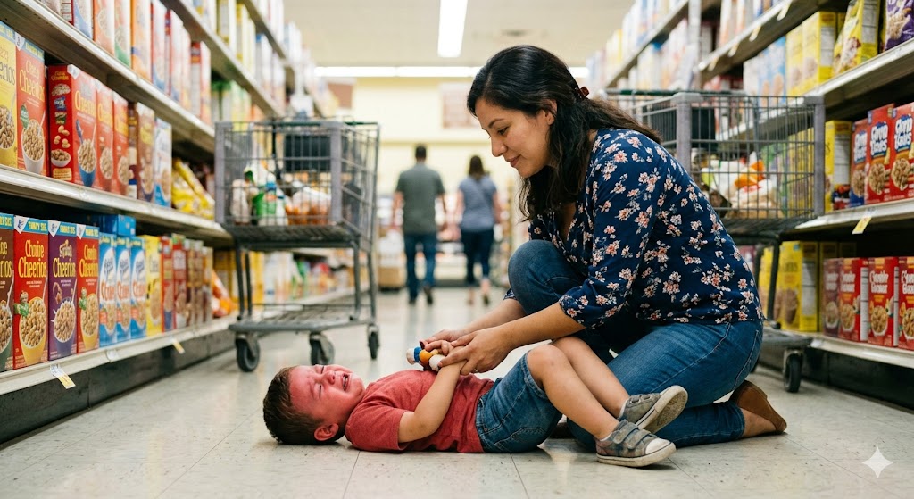 Berrinche en el supermercado