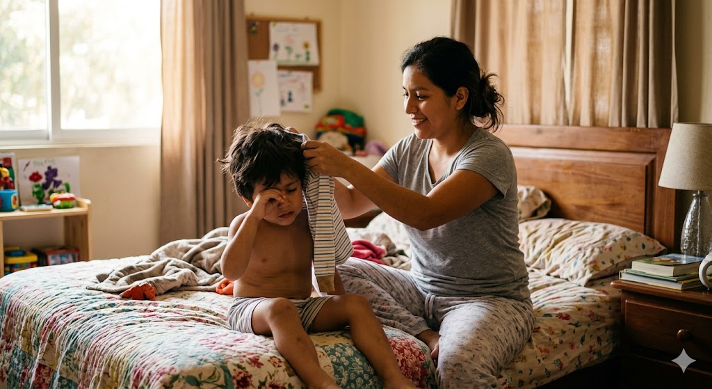 Mañana difícil con un hijo pequeño